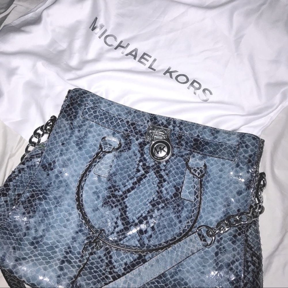 Michael Kors Denim Blue Leather Purse